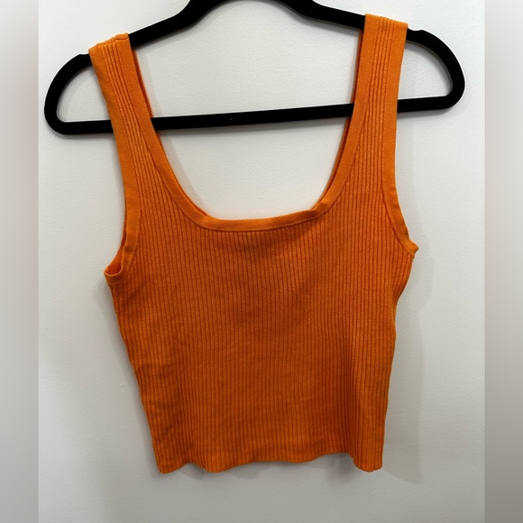 H&M Vibrant Orange Ribbed Tank Top - Picture 2 of 4